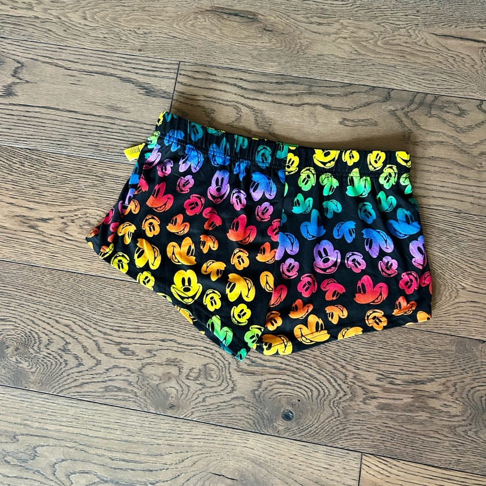 NWOT Disney Women's Colorful Mickey Mouse Sleep Pajama Shorts Size Small - Picture 4 of 6
